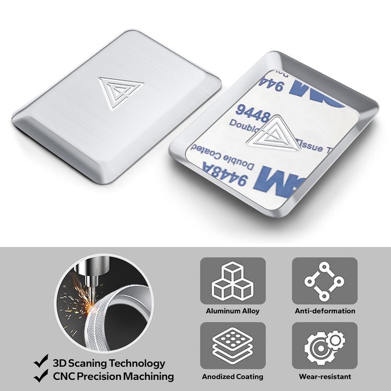 Polodunn for Honda Civic 2022-2025, for Accord/HRV/CRV 2023-2025, for Acura Integra 2023 2024 - Hazard Warning Light Push Button Cover, Emergency Flashers Trim Accessories (Silver) - Image 5